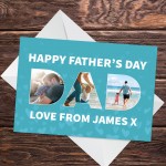 Personalised Fathers Day Card For Dad With Photos DAD CARD