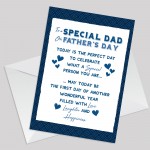 Fathers Day Card For Special Dad Fathers Day Cards Thank You Dad
