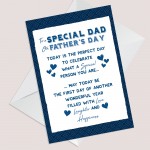 Fathers Day Card For Special Dad Fathers Day Cards Thank You Dad