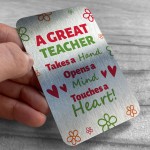 Teacher Appreciation Gifts Metal Card Thank You Gift For Teacher
