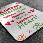 Teacher Appreciation Gifts Metal Card Thank You Gift For Teacher