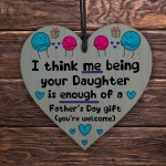 Dad Father's Day Gifts From Daughter Novelty Wooden Heart Gift