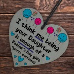 Dad Father's Day Gifts From Daughter Novelty Wooden Heart Gift
