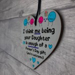 Dad Father's Day Gifts From Daughter Novelty Wooden Heart Gift