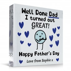 FUNNY JOKE Gift For Dad For Fathers Day Personalised Clear Block