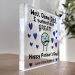 FUNNY JOKE Gift For Dad For Fathers Day Personalised Clear Block