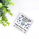 FUNNY JOKE Gift For Dad For Fathers Day Personalised Clear Block