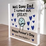 FUNNY JOKE Gift For Dad For Fathers Day Personalised Clear Block