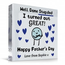 FUNNY JOKE Gift For Stepdad For Fathers Day Personalised Block