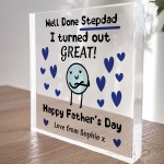 FUNNY JOKE Gift For Stepdad For Fathers Day Personalised Block