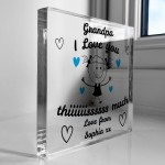 Gift For Grandpa Grandad I Love You This Much From Granddaughter