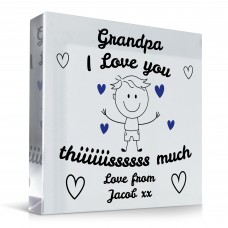 Gift For Grandpa Grandad I Love You This Much From Grandson