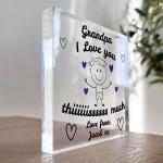 Gift For Grandpa Grandad I Love You This Much From Grandson