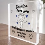 Gift For Grandpa Grandad I Love You This Much From Grandson