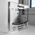 Gift For Stepdad I Love You This Much From Son Personalised Sign