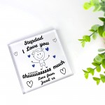 Gift For Stepdad I Love You This Much From Son Personalised Sign