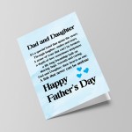 Fathers Day Cards From Daughter Dad Daughter Peom Card