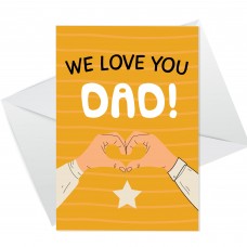 Fathers Day Card For Dad WE LOVE YOU DAD CARD Dad Birthday Card