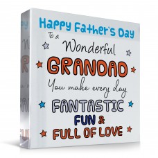 Gift For Wonderful Grandad On Fathers Day Acyrlic Block Thankyou