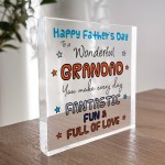 Gift For Wonderful Grandad On Fathers Day Acyrlic Block Thankyou
