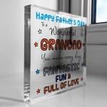 Gift For Wonderful Grandad On Fathers Day Acyrlic Block Thankyou