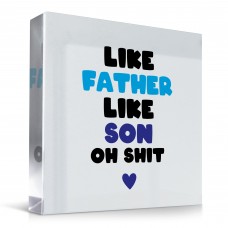FUNNY Gift For Son Dad Like Father Like Son Plaque Joke Gift