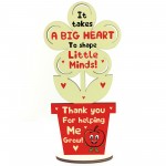 Gift For Teacher Teaching Assistant Nursery Teacher Wood Flower