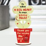 Gift For Teacher Teaching Assistant Nursery Teacher Wood Flower