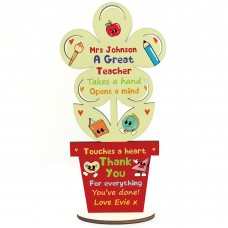 Teacher Appreciation Gifts for Women Men Thank You Wooden Flower