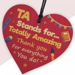 Novelty Gift For Teaching Assistant TA Stands For Amazing