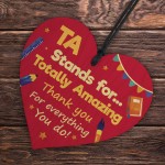 Novelty Gift For Teaching Assistant TA Stands For Amazing