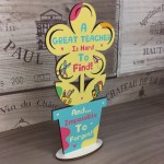 Gift For Great Teacher Wooden Flower THANK YOU GIFT For Teacher
