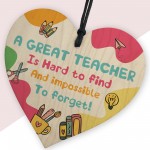 GREAT TEACHER GIFT Thank You Gifts Wooden Heart Leaving Gifts