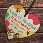 GREAT TEACHER GIFT Thank You Gifts Wooden Heart Leaving Gifts