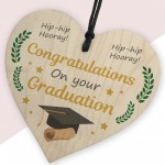 Congratulations On Your Graduation Gift Hooray Wood Heart