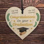 Congratulations On Your Graduation Gift Hooray Wood Heart