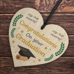 Congratulations On Your Graduation Gift Hooray Wood Heart