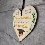 Congratulations On Your Graduation Gift Hooray Wood Heart