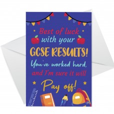 Good Luck With Your GCSE RESULTS CARD For Daughter Son