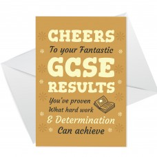 Cheers To Your Fantastic GCSE Results Card For Daughter Son