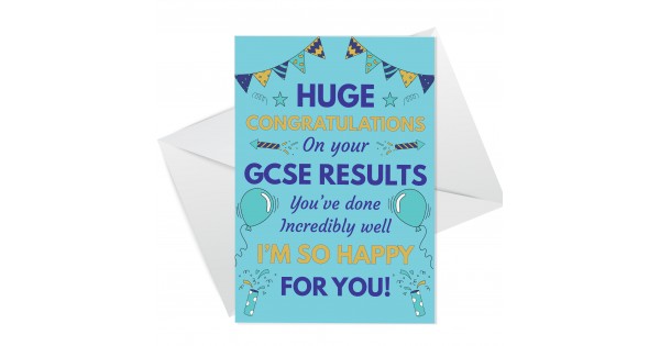 Huge Congratulations On Your Fantastic GCSE Results Card