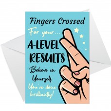 Good Luck Card For A LEVEL Results Day Good Luck Card