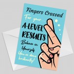 Good Luck Card For A LEVEL Results Day Good Luck Card