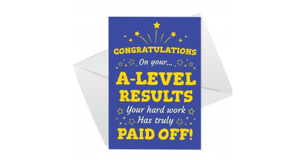 Congratulations On Your Fantastic A Level Results Card