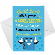 Card For A LEVEL Results Day GOOD LUCK Cards For Daughter Son