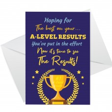 A LEVEL Results Day GOOD LUCK Cards For Daughter Son