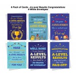 A-Level Results Congratulations Cards Pack of 6 Well Done Cards 