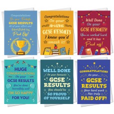 GCSE Results Congratulations Cards Pack of 6 Well Done Cards