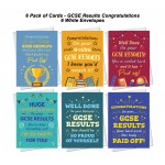 GCSE Results Congratulations Cards Pack of 6 Well Done Cards