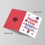 THANK YOU BERRY MUCH Card For Him Her Men Women Thank You Cards